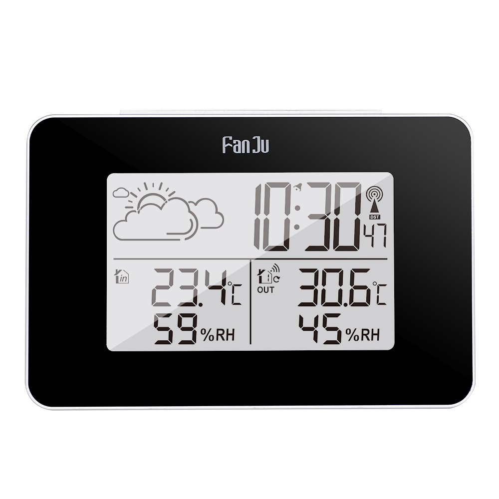 นาฬิกาเซนเซอร์ ไฮโกรมิเตอร์วัดอุณหภูมิไร้สาย (Wireless weather station digital clock)