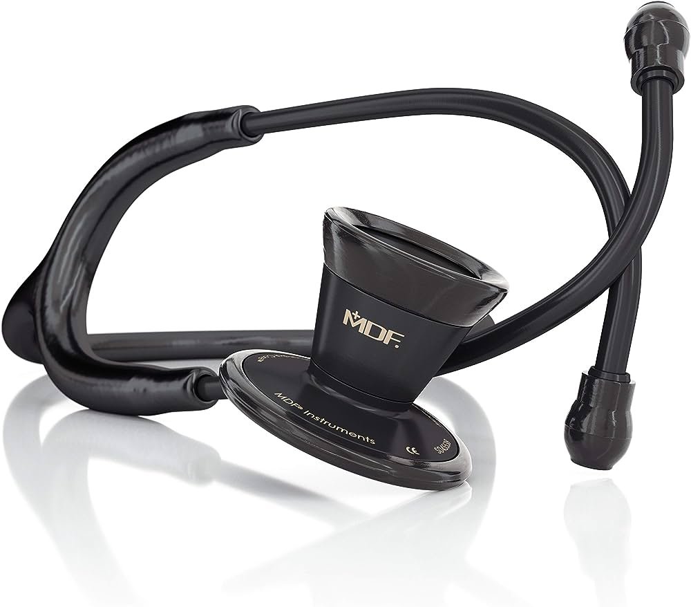 หูฟังทางการแพทย์  NEW รุ่น MDF747 Classic Cardiology Stethoscope (BlackOut MDF-BO) (ผู้ใหญ่)  สีดำ ยี่ห้อ MDF