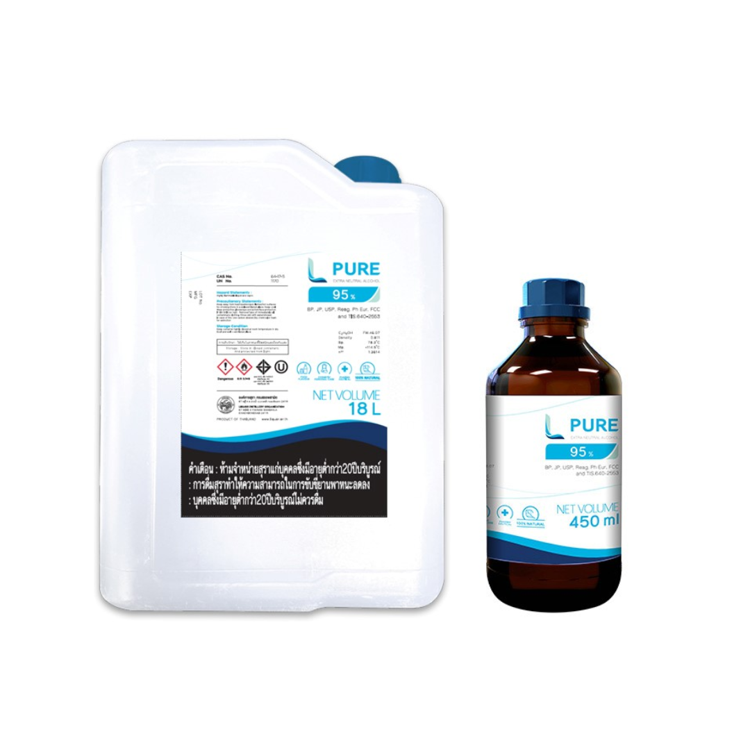 Ethyl Alcohol 95% Food Grade : L PURE