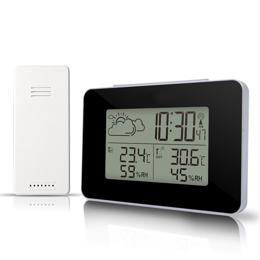 FanJu FJ3364 เครื่องวัดอุณหภูมินาฬิกาไร้สาย LCD SENSOR