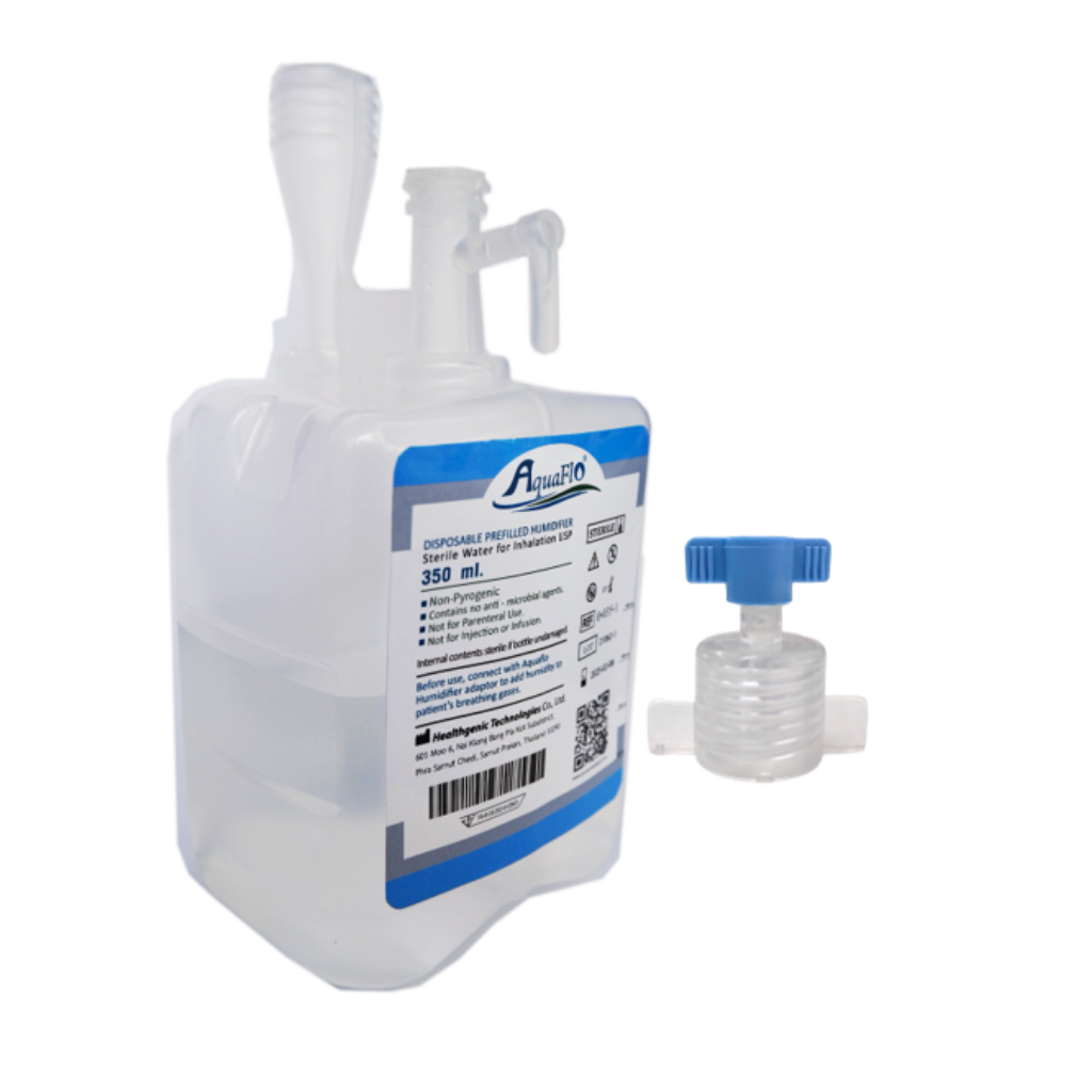 ขวดน้ำกลั่นสเตอร์ไรค์ 350 มล. AquaFina Prefilled Humidifier 350 ml. Sterile Water for Inhalation